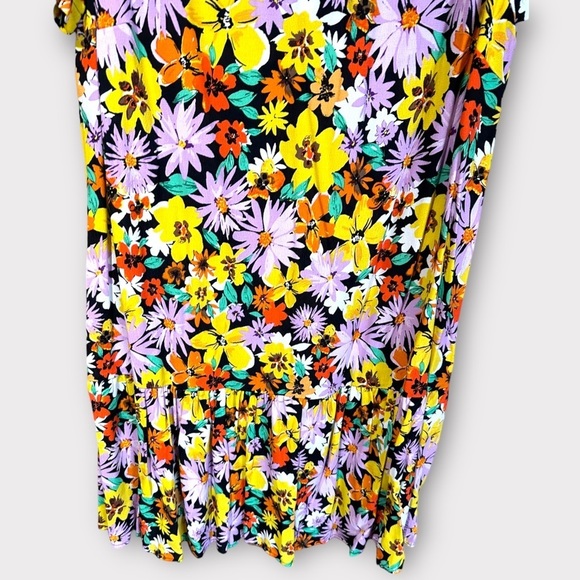 - Bright floral colourful multicoloured summer dress new tu size 14 pattern - Picture 2 of 6